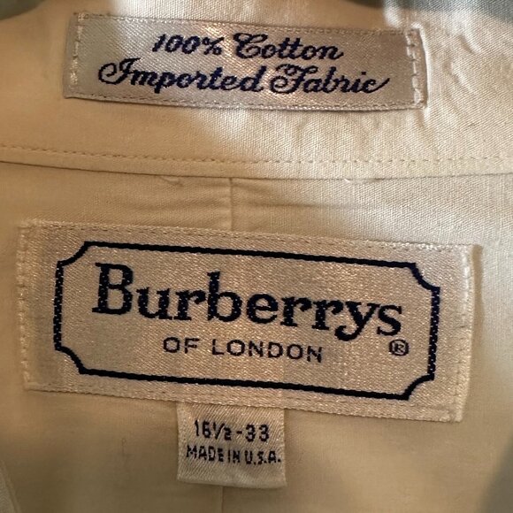 NWOT VINTAGE Burberrys of London Men's Long Sleeve Button Up Dress Shirt - Picture 2 of 3